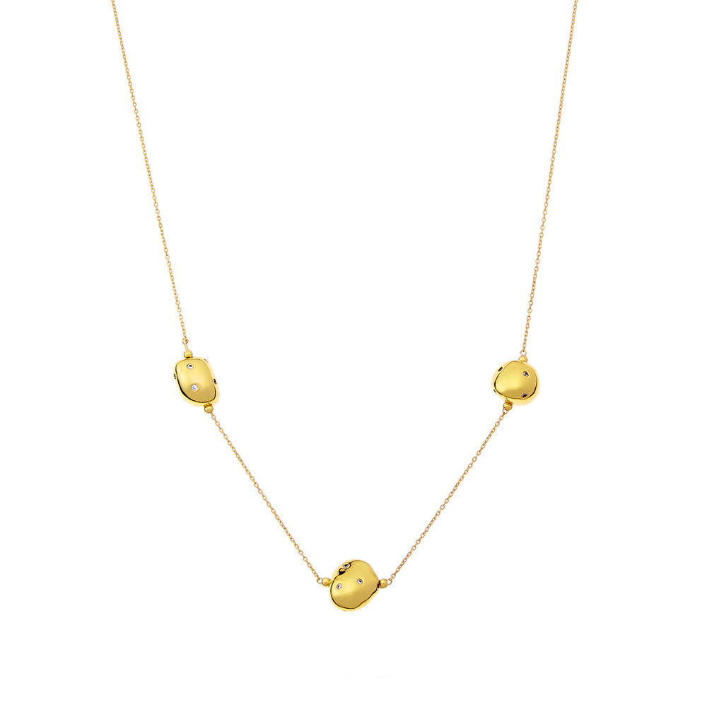 Серебряное колье с фианитом