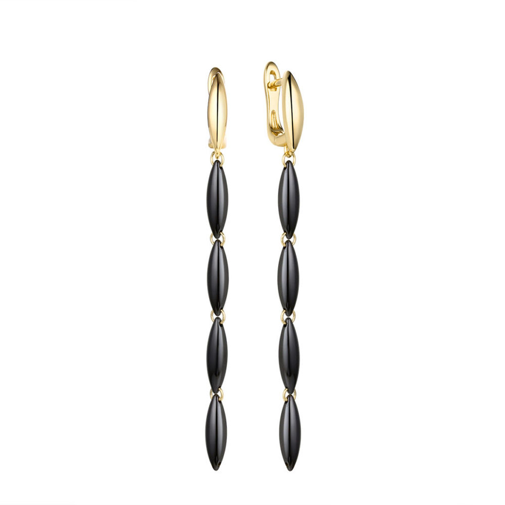 Серебряные серьги с керамикой