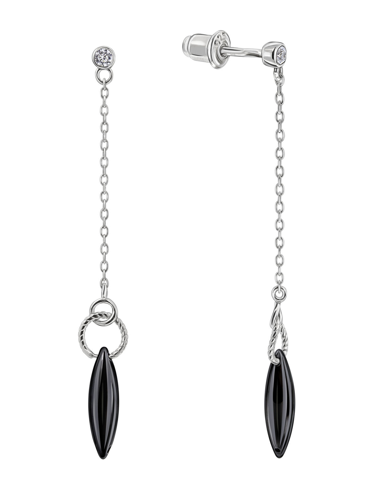 Серебряные серьги SILVERLIFE с керамикой