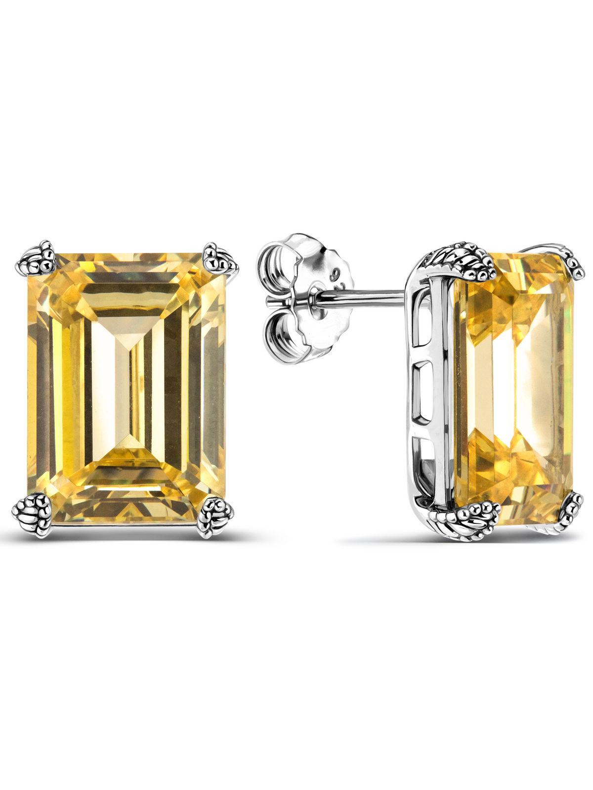 Серебряные серьги ALEXANDRE VASSILIEV с фианитами Swarovski