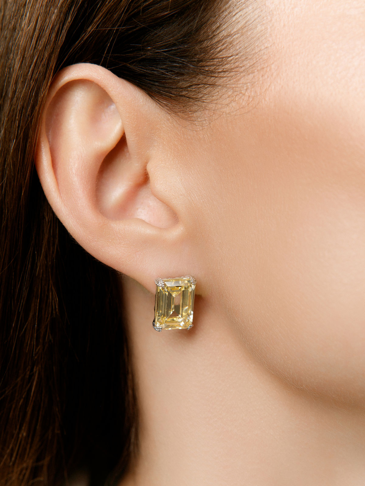 Серебряные серьги ALEXANDRE VASSILIEV с фианитами Swarovski