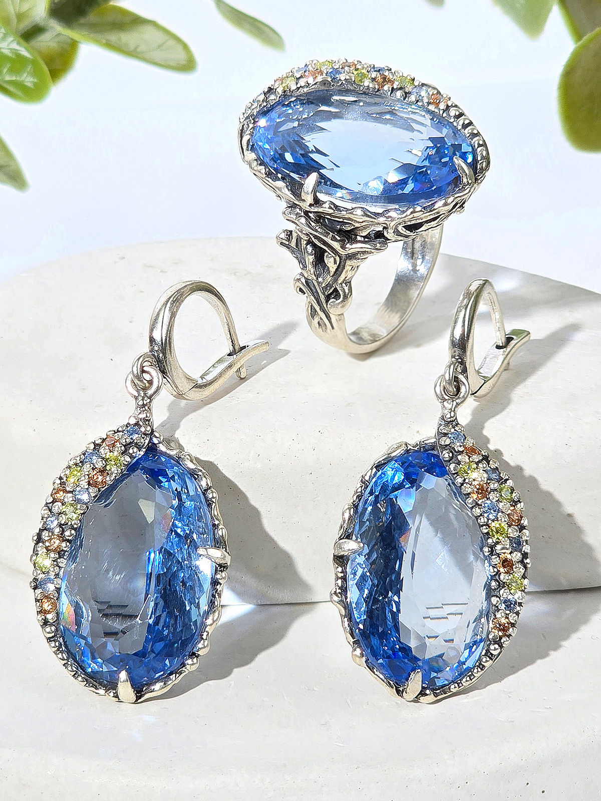 Серьги серебро с фианитом