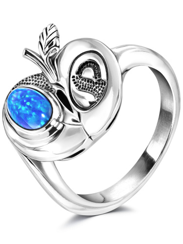 Серебряное кольцо ETERI с синтетическим опалом