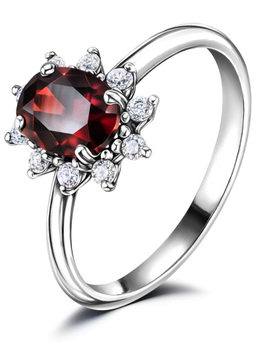 Серебряное кольцо ETERI с фианитами