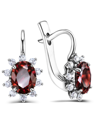 Серебряные серьги с фианитами