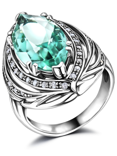 Серебряное кольцо ETERI с фианитами