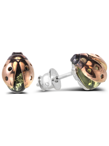 Серебряные серьги AMBER с янтарем