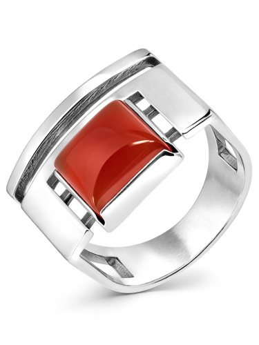 Серебряное кольцо с сердоликом