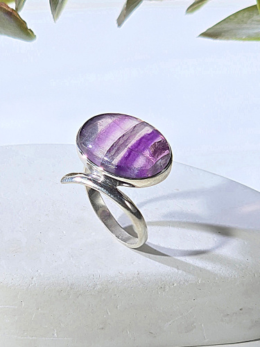 Серебряное кольцо ETERI с флюоритом