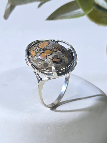 Серебряное кольцо ETERI с яшмой