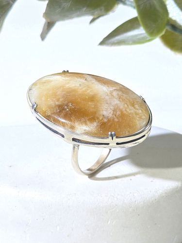Серебряное кольцо ETERI с цитрином