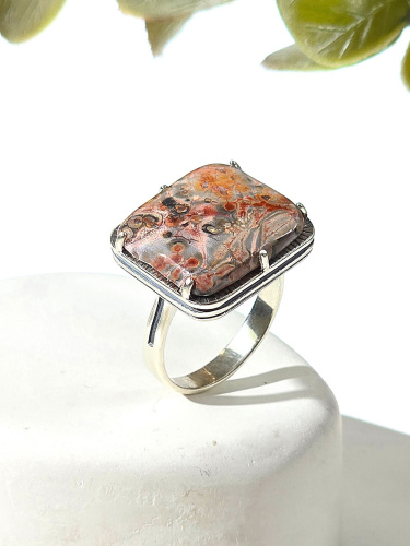 Серебряное кольцо ETERI с яшмой