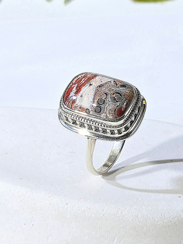 Серебряное кольцо ETERI с яшмой