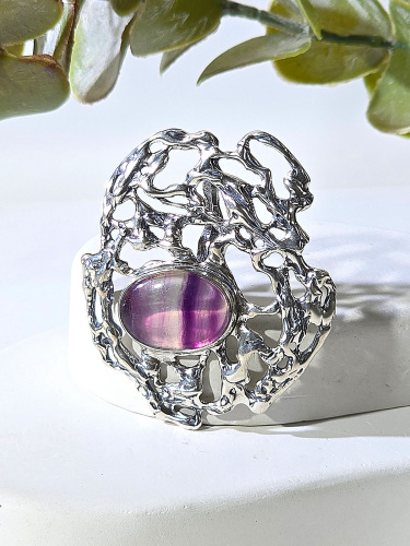 Серебряная подвеска ETERI с флюоритом