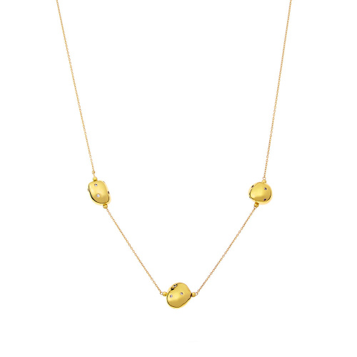 Серебряное колье с фианитом