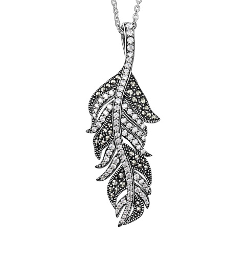 Серебряное колье ALEXANDRE VASSILIEV с фианитами Swarovski и марказитами Swarovski