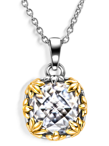 Колье ALEXANDRE VASSILIEV с горным хрусталем, марказитами Swarovski и позолотой