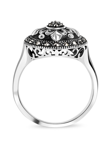 Серебряное кольцо ALEXANDRE VASSILIEV с марказитами Swarovski 