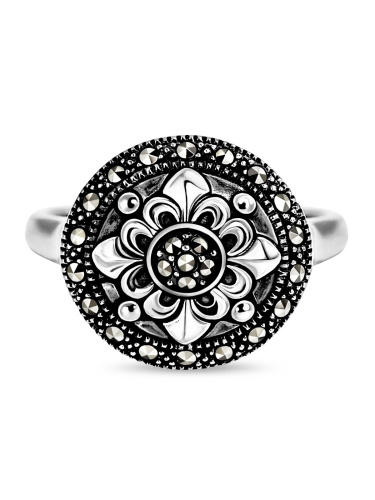 Серебряное кольцо ALEXANDRE VASSILIEV с марказитами Swarovski 