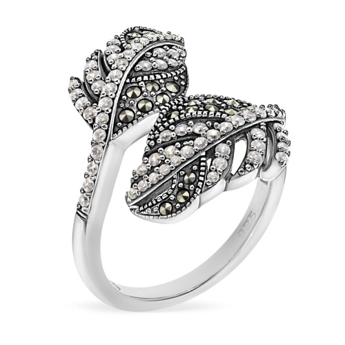Серебряное кольцо ALEXANDRE VASSILIEV с фианитами Swarovski и марказитами Swarovski