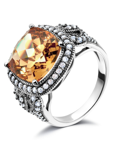 Серебряное кольцо ALEXANDRE VASSILIEV с фианитами Swarovski