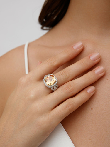 Серебряное кольцо ALEXANDRE VASSILIEV с фианитами Swarovski