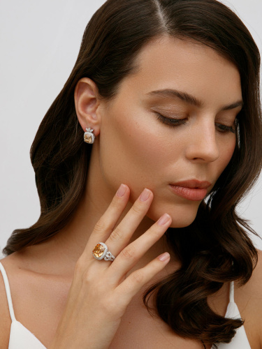 Серебряное кольцо ALEXANDRE VASSILIEV с фианитами Swarovski