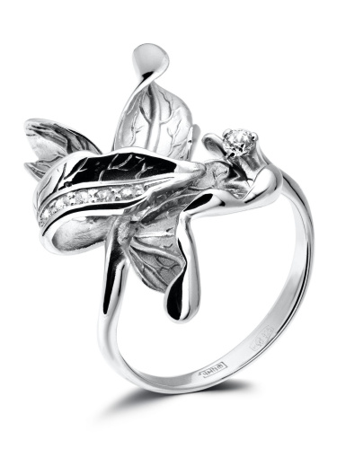 Серебряное кольцо с фианитом