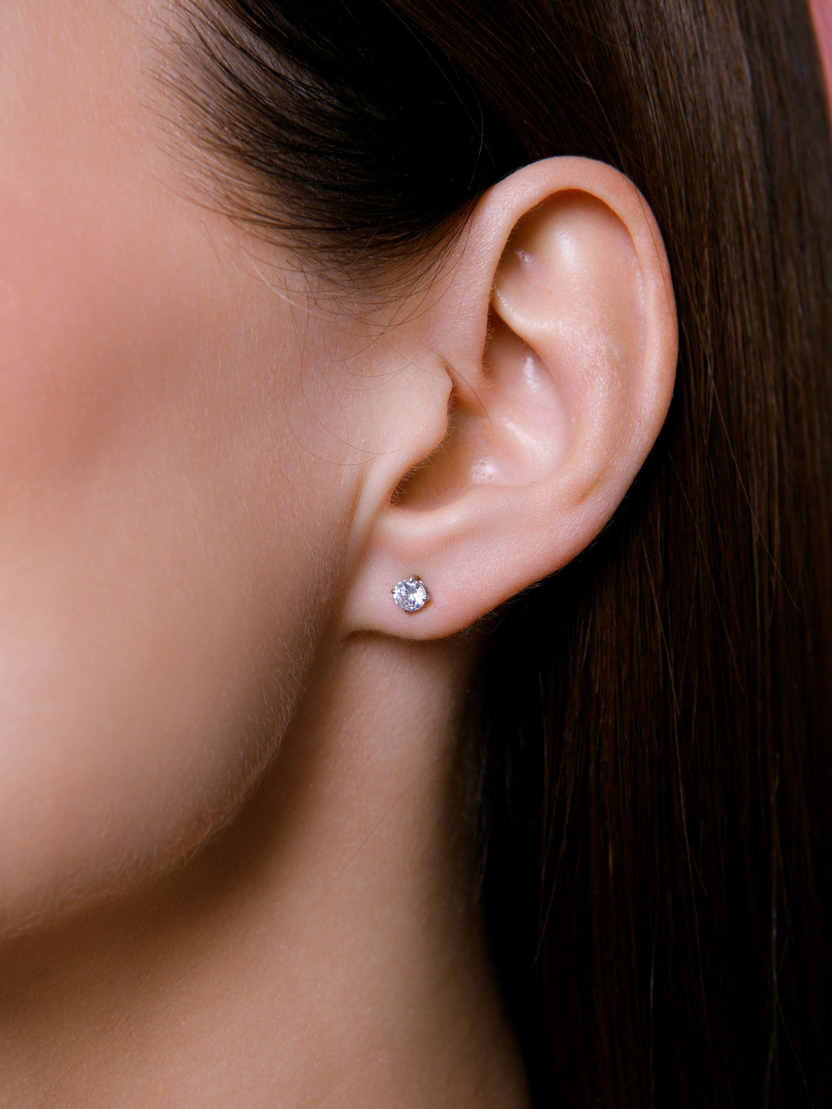 Серьги d4,25 с фианитом